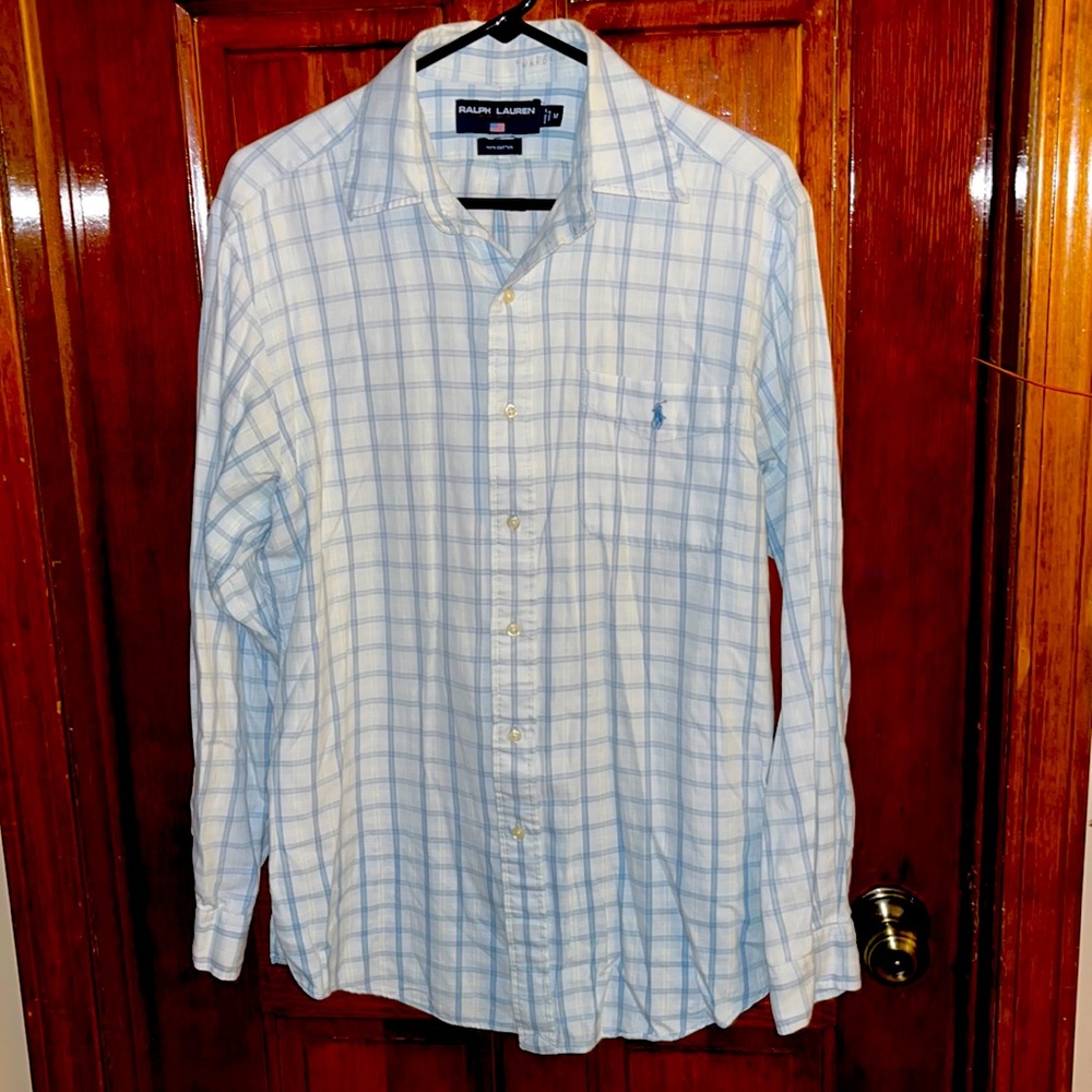 Ralph Lauren Sport Mens Medium striped long sleeve shirt. Excellent condition.